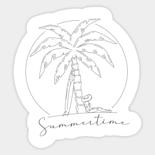 Summertime On the Beach Sticker